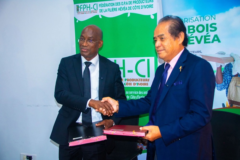 CÔTE D’IVOIRE – COOPÉRATION INTERNATIONALE : LA FPH-CI ET UN ÉMISSAIRE ROYAL CAMBODGIEN POSENT LES BASES D’UN PARTENARIAT AUTOUR DE L’HÉVÉA